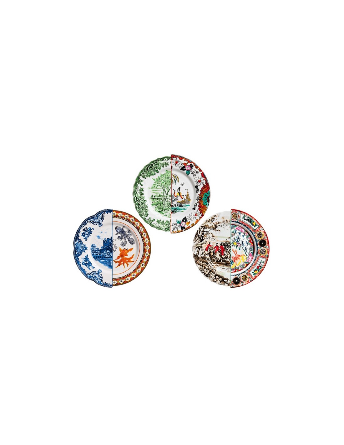 SELETTI Hybrid Porcelain Plate - Eusapia - set of 2