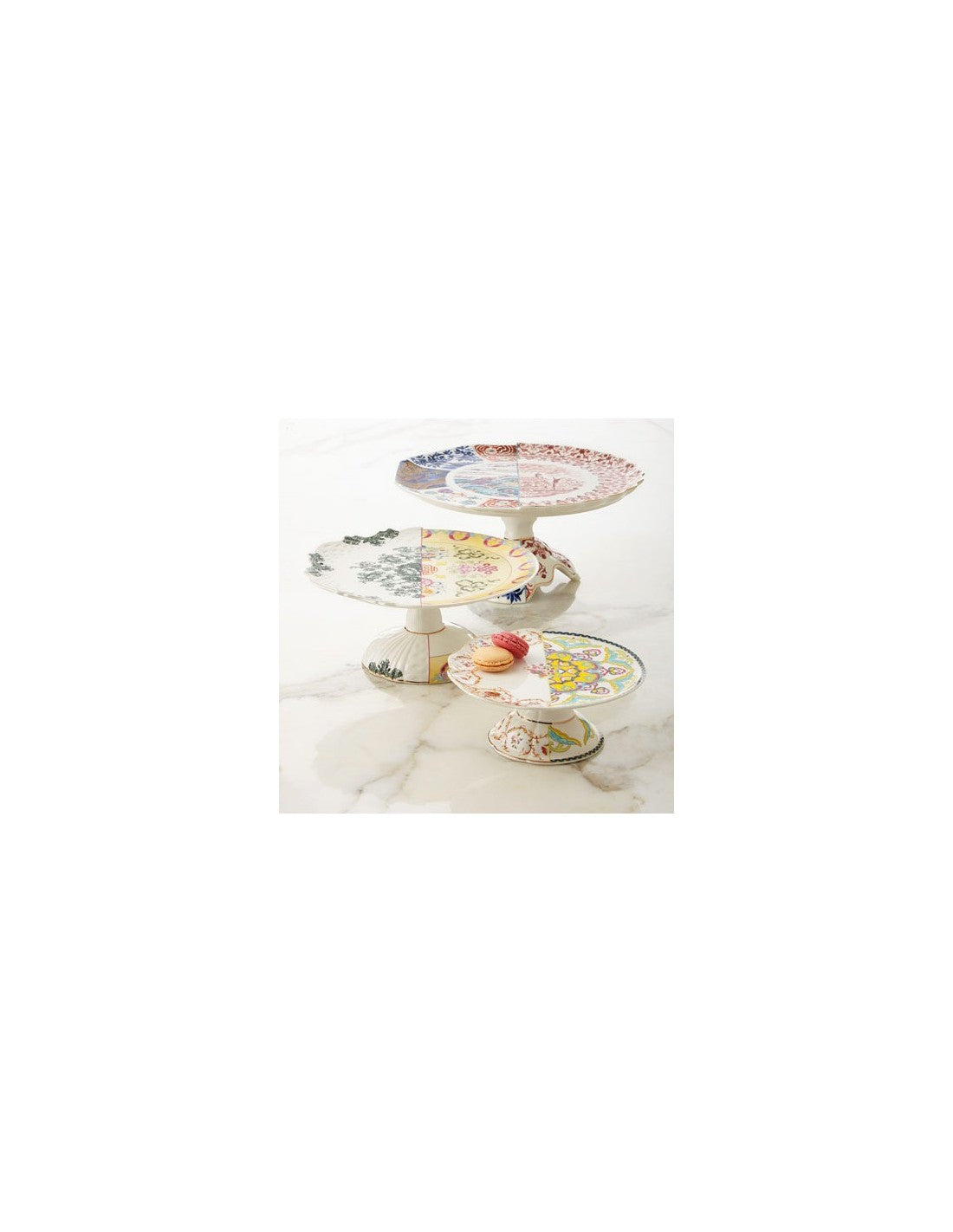 SELETTI Hybrid Porcelain Cake-stand - Raissa - set of 2