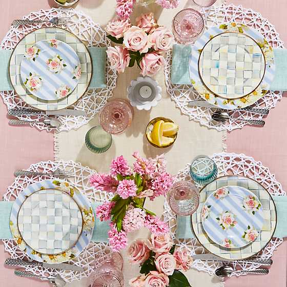 Sterling Check Enamel Salad/Dessert Plate