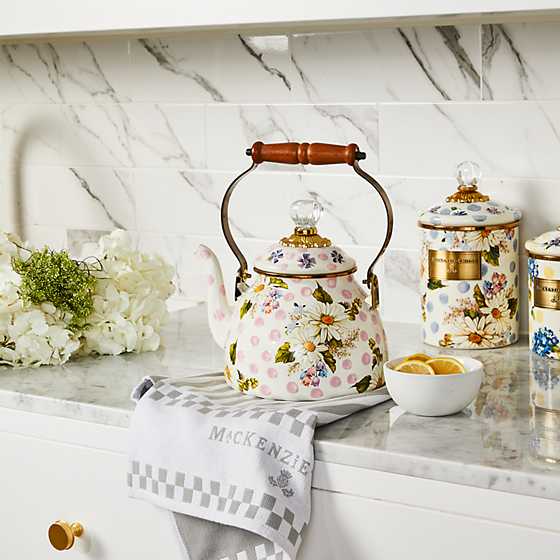 Wildflowers Enamel Medium Canister - Blue