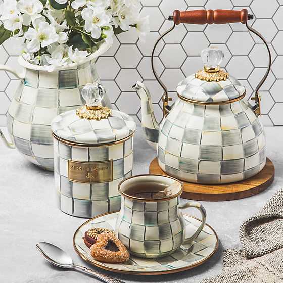 MacKenzie-Childs Sterling Check Pitcher