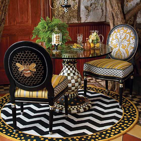 Courtly Check Ceramic Pedestal Table Base