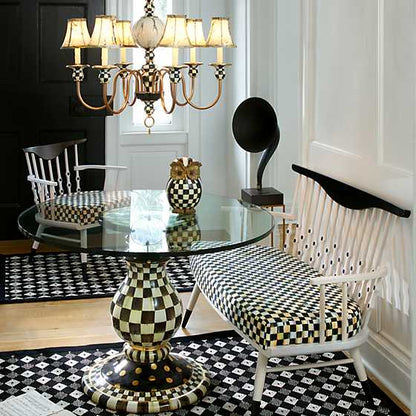 Courtly Check Ceramic Pedestal Table Base