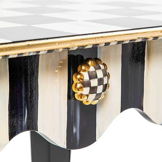 Courtly Check & Stripe Side Table