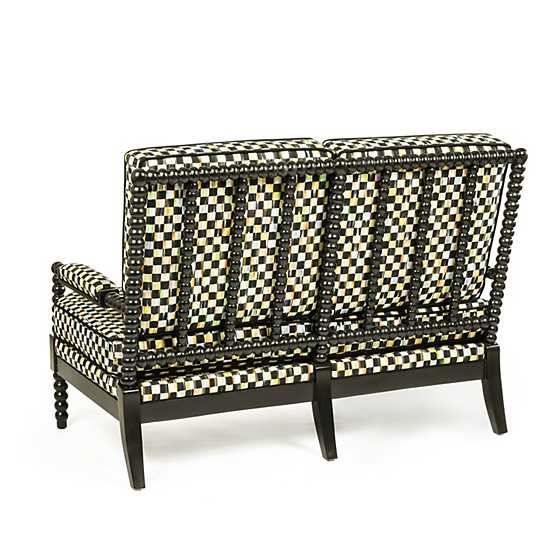 Spindle Check Outdoor Loveseat