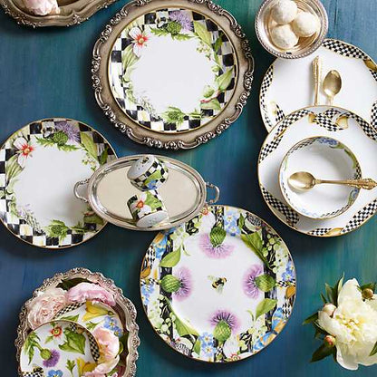 Thistle & Bee Dinner Plate - Ribbon