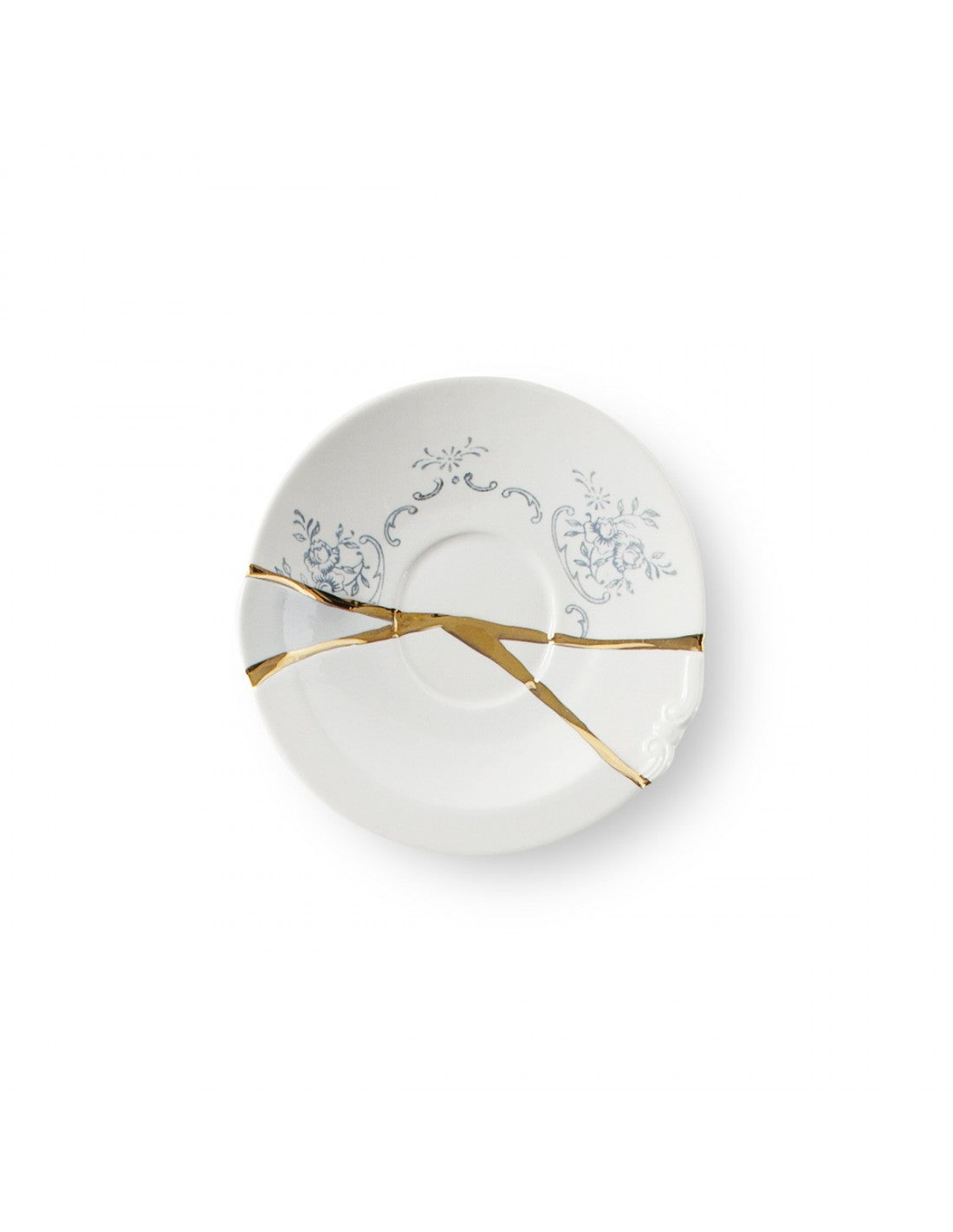 SELETTI Kintsugi Porcelain coffee cup + plate n'1  - pack of 2