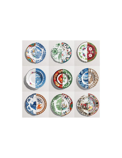 SELETTI Hybrid Porcelain Dessert plate - Valdrada - set of 2