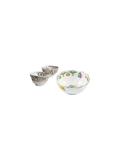 SELETTI Hybrid Porcelain Fruit bowl - Olinda - set of 2