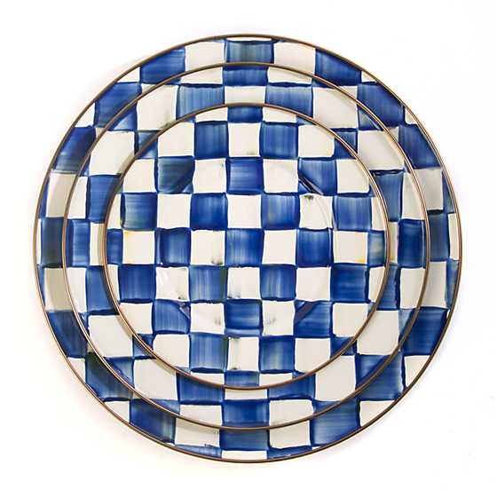 Royal Check Enamel Charger/Plate