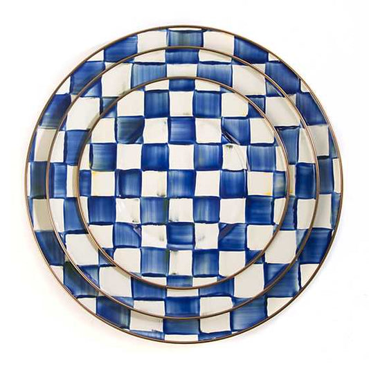 Royal Check Enamel Charger/Plate