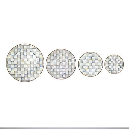 Sterling Check Enamel Salad/Dessert Plate