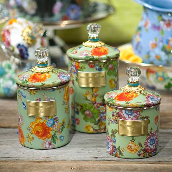 Flower Market Large Canister - Green