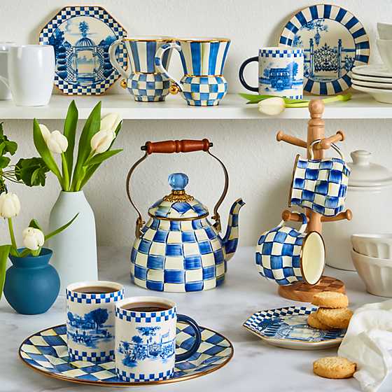 Royal Check Enamel Dinner Plate