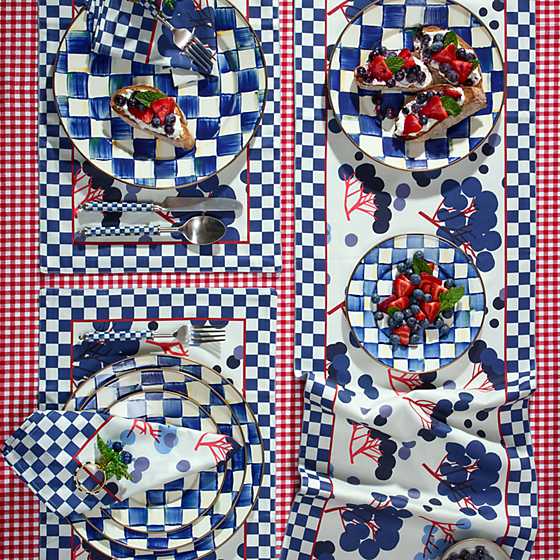 Royal Check Enamel Dinner Plate