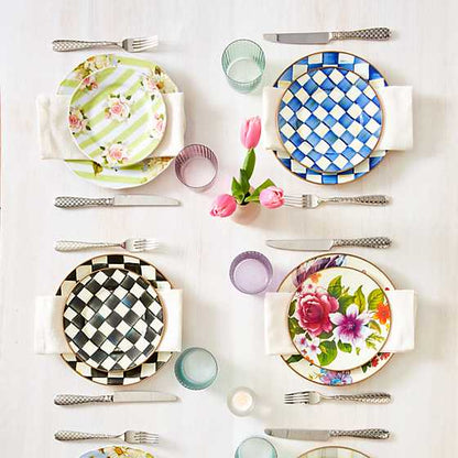 Royal Check Enamel Dinner Plate