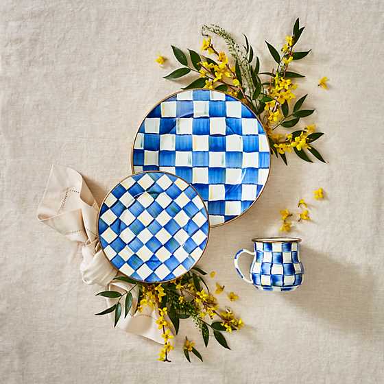 Royal Check Enamel Dinner Plate