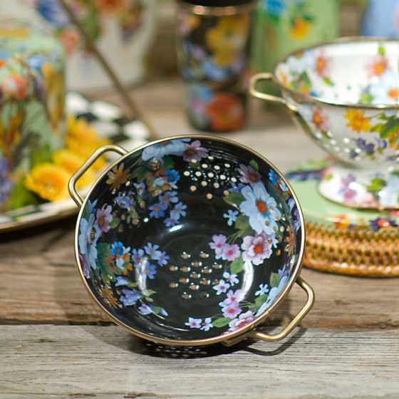 Flower Market Small Colander - Black