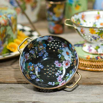 Flower Market Small Colander - Black