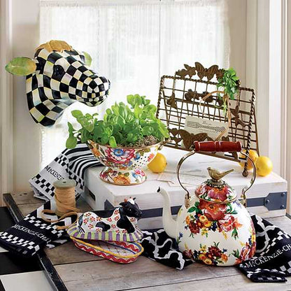 Flower Market Large Colander - White