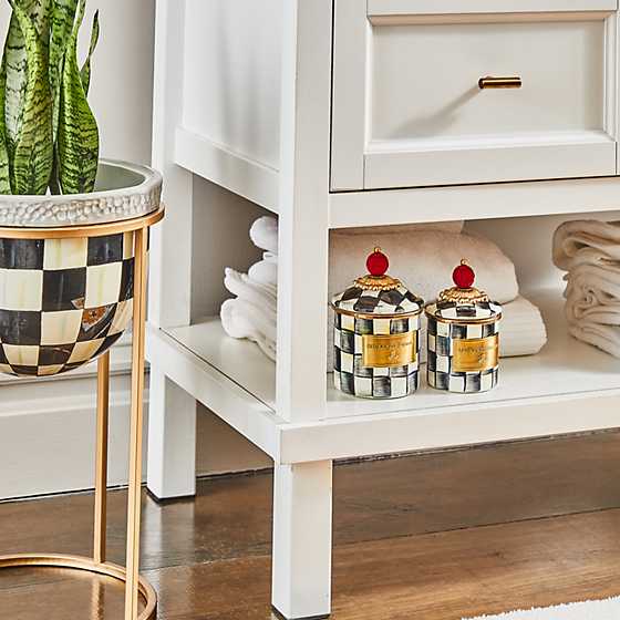 Courtly Check Enamel Canister - Mini
