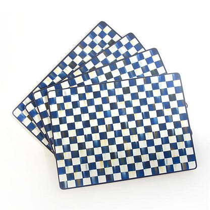MacKenzie-Childs Royal Check Cork Back Placemats - Set of 4 Tableware Mackenzie Childs 