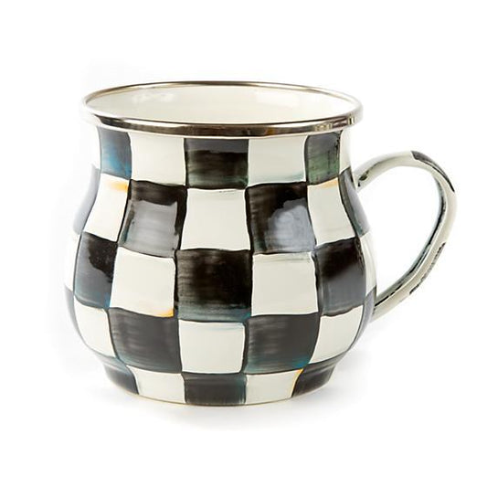 MacKenzie-Childs Courtly Check Enamel Mug Tableware Mackenzie Childs 