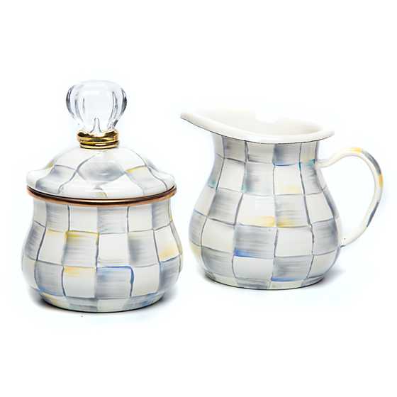 MacKenzie-Childs Sterling Check Creamer