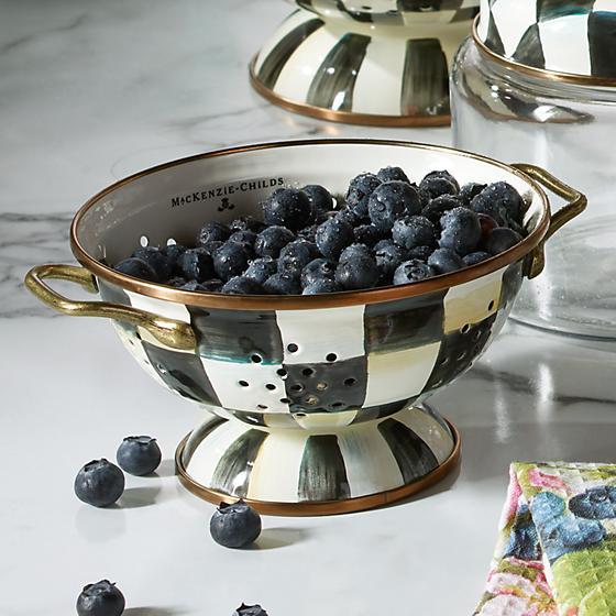 MacKenzie-Childs Courtly Check Enamel Colander - Small Kitchen Mackenzie Childs 