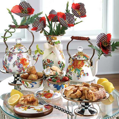 MacKenzie-Childs Flower Market White Tea Kettle