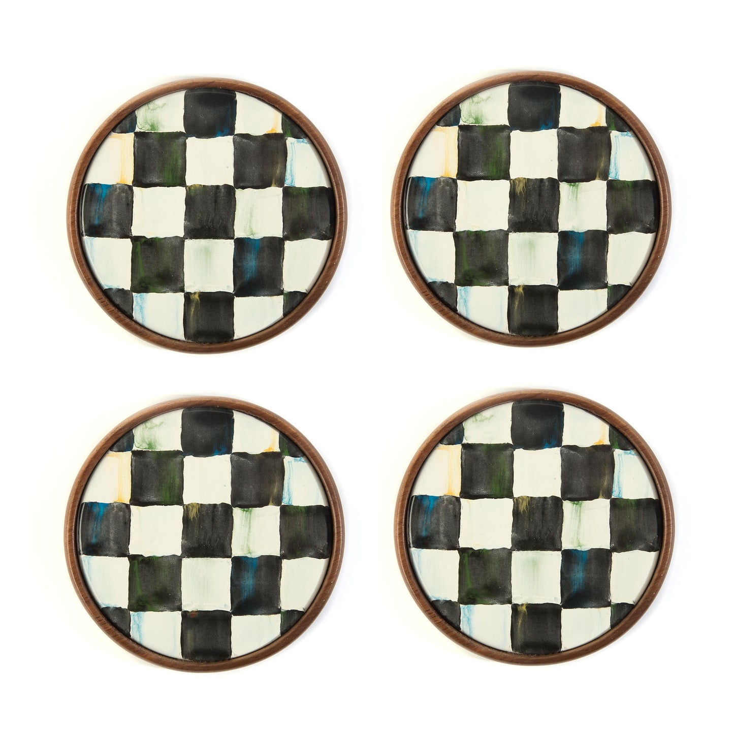 MacKenzie-Childs Courtly Check Coasters - Set of 4 Tableware Mackenzie Childs 