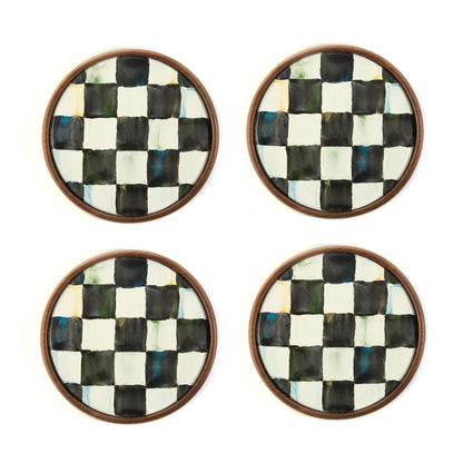 MacKenzie-Childs Courtly Check Coasters - Set of 4 Tableware Mackenzie Childs 