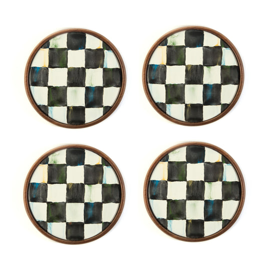 MacKenzie-Childs Courtly Check Coasters - Set of 4 Tableware Mackenzie Childs 