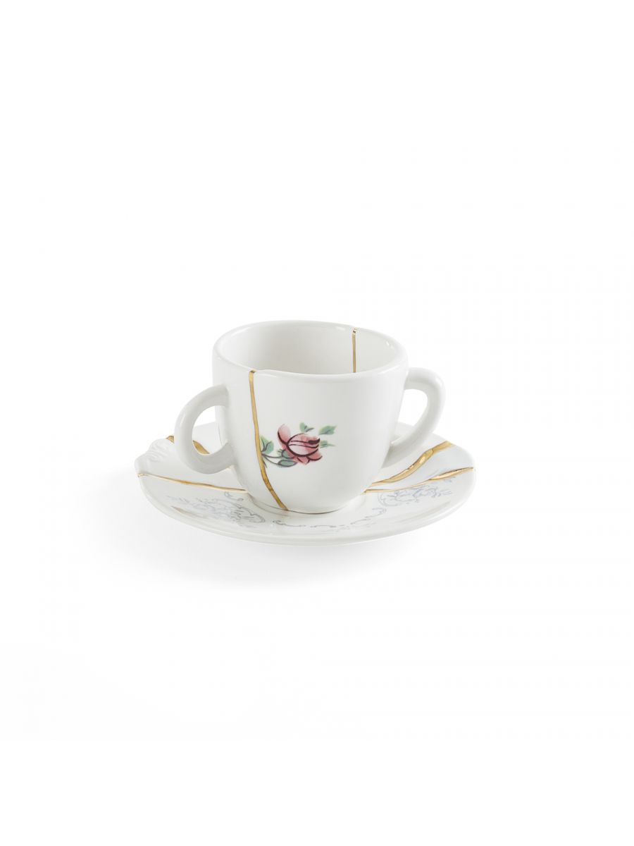 Kintsugi Coffee cup with saucer Tableware SELETTI 